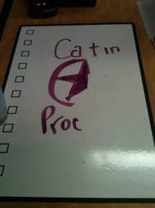 Here's a logo made for Captain Procrastination by the epically awesome Not Quite Alice. Show her some love, people.